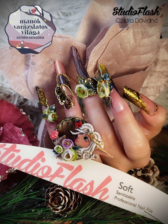 orosz mandula köröm akryl gélből