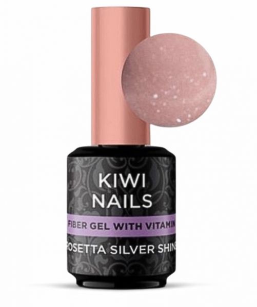 FIBER GEL 15 ML - ROSETTA SILVER SHINE - KIWI NAILS