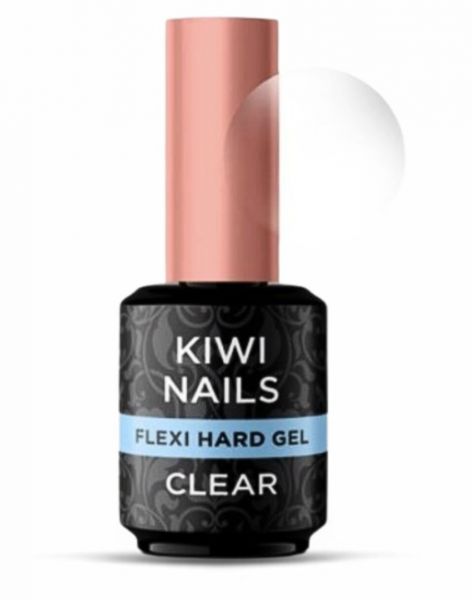 FLEXI HARD GEL 15 ML - CLEAR - KIWI NAILS