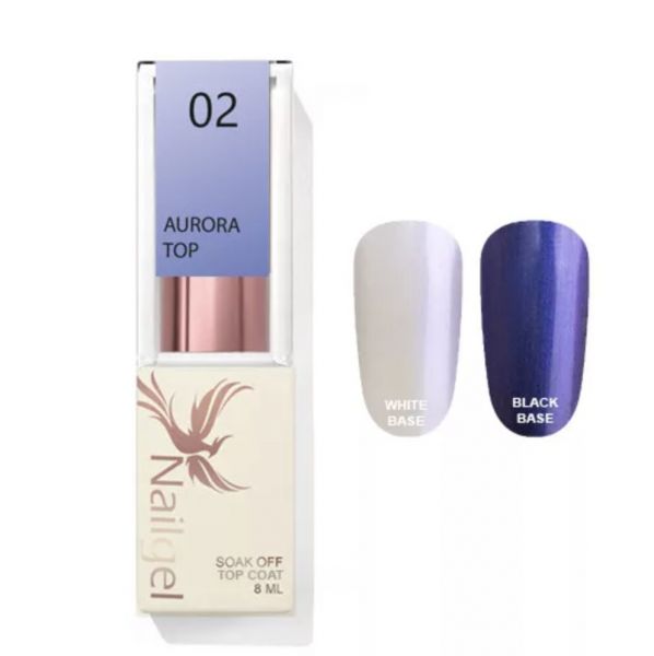 NAILGEL - AURORA TOP COAT 02 - 8ML - FÉNYZSELÉ