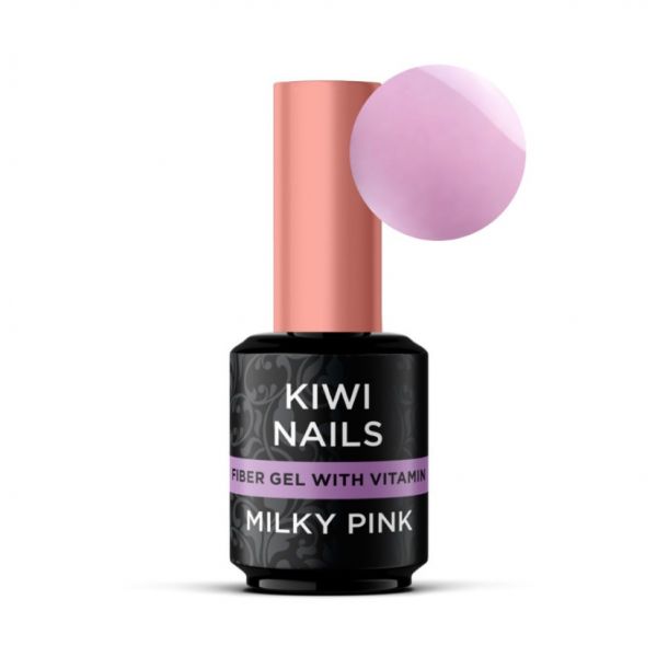 KIWI NAILS - FIBER GEL 15 ML - MILKY PINK