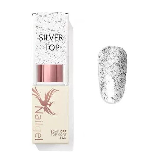 NAILGEL - SILVER TOP COAT - 8ML - EZÜST FÉNYZSELÉ