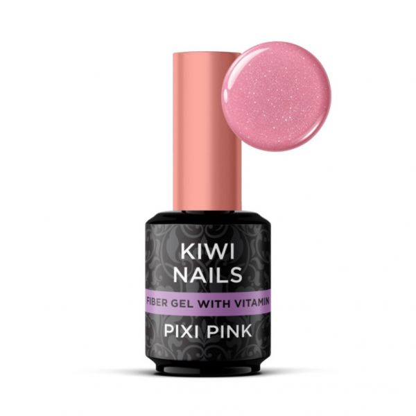 KIWI NAILS - FIBER GEL 15 ML - PIXIE PINK