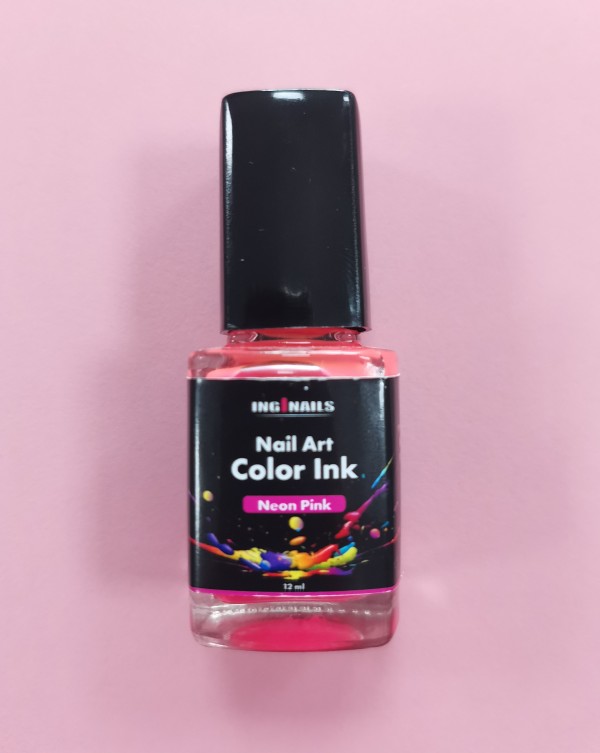 NAIL ART COLOR INK - NEON PINK - 12ML