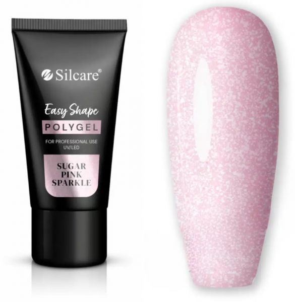SILCARE EASY SHAPE POLY GEL 30G - SUGAR PINK SPARKLE