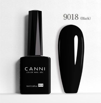 UV/LED GÉLLAKK COLOR 9018 - FEKETE - 9 ML - CANNI