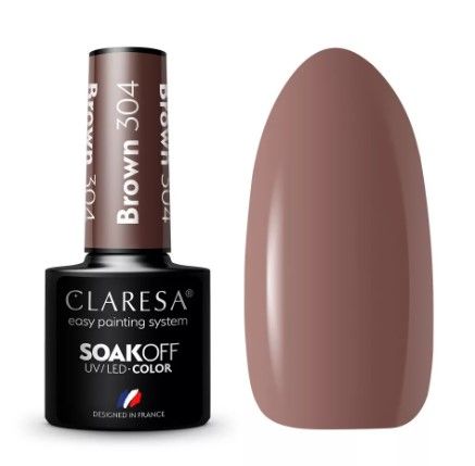 UV/LED GÉLLAKK - BROWN 304 - 5 ML - CLARESA