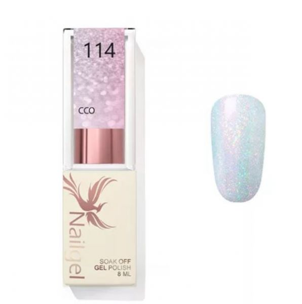 NAILGEL - CCO 114 EZÜSTÖS FEHÉR - 8ML - GÉL LAKK
