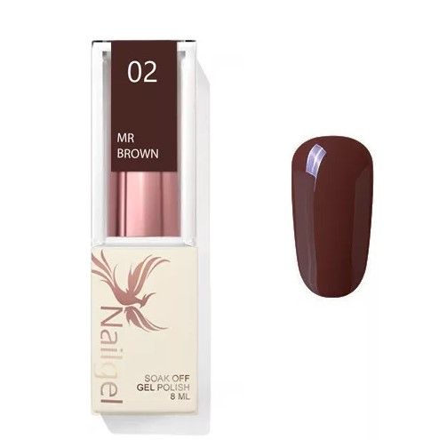 NAILGEL - MR BROWN 02 CSOKOLÁDÉBARNA - 8ML - GÉL LAKK