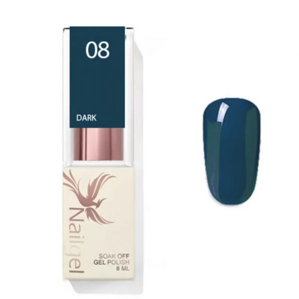 NAILGEL - DARK 08 - 8ML - SÖTÉT KÉKES-ZÖLD GÉL LAKK
