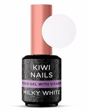 Fiber gel 15 ml - Milky white - Kiwi Nails