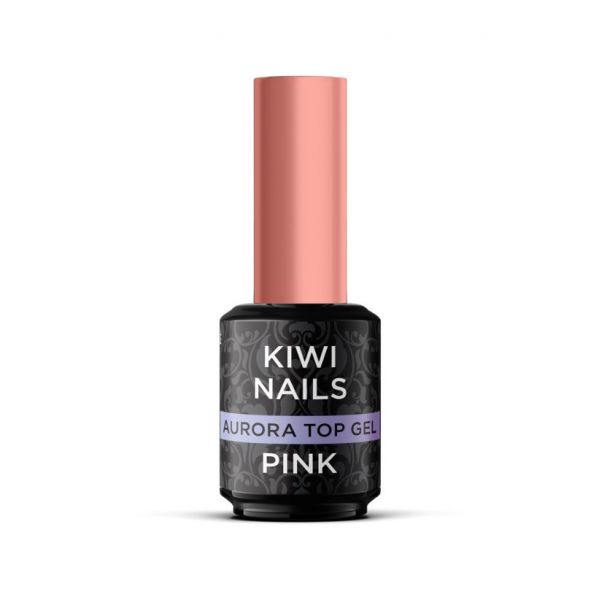 Kiwi Nails - Aurora Top Coat Pink - 8g