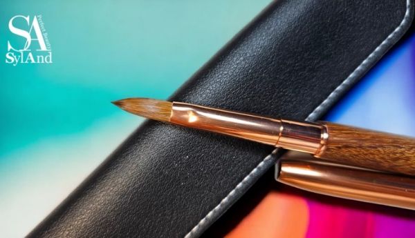 Ecset - porcelános profi #6, fekete műbőr tokkal - Syland