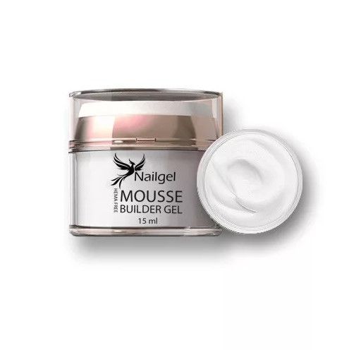 Nailgel - MOUSSE Builder Gel 15 ml - FROST - Sűrű, krémes építőzselé