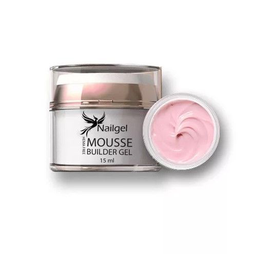 Nailgel - MOUSSE Builder Gel 15 ml - BABE - Sűrű, krémes építőzselé