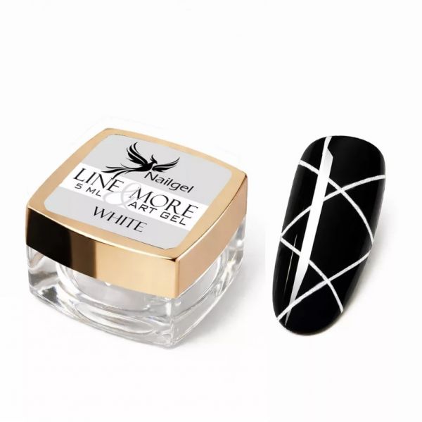 Nailgel Line&More artgel - fehér festőzselé