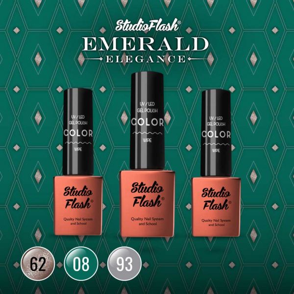 Emerald zöldes szürkés gél lakk szett