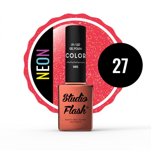 UV/LED Géllakk Color 27 - NeonPiros Málna - 12 ml - StudioFlash