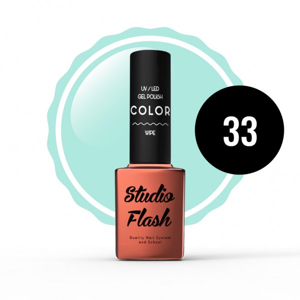 UV/LED Géllakk Color 33 - Tengeri kavicskék - 12 ml - StudioFlash