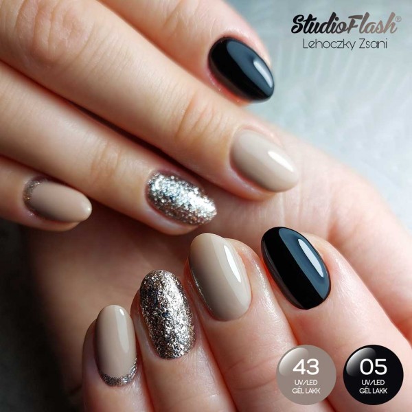 UV/LED Géllakk Color 43 - Mogyoróvaj - 12 ml - StudioFlash