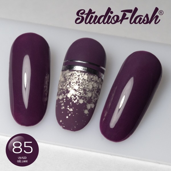UV/LED Géllakk Color 85 - Sötétlila Felség - 12 ml - StudioFlash