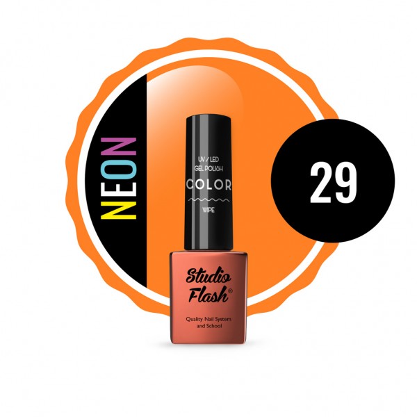 UV/LED Géllakk Color 29 - Neon Narancs - 5 ml - StudioFlash UV/LED Géllakk Color 29 - Neon Narancs - 5 ml - StudioFlash