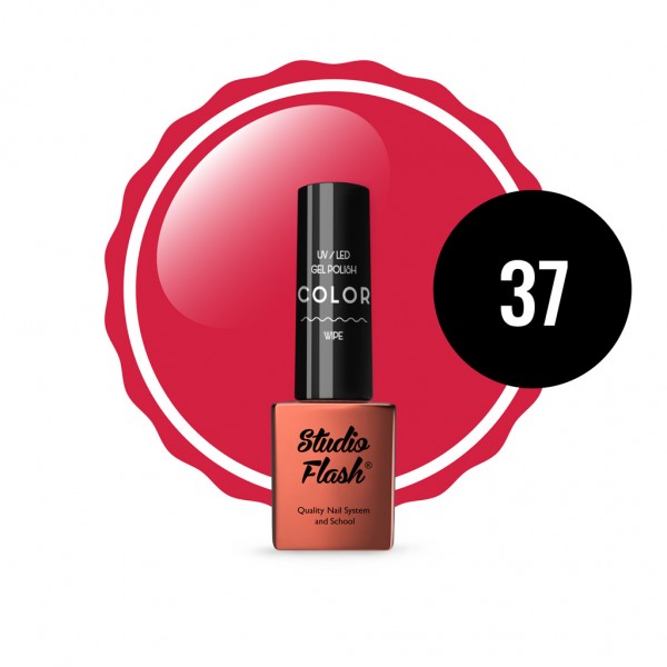 UV/LED Géllakk Color 37 - Karnevál Vörös - 5 ml - StudioFlash