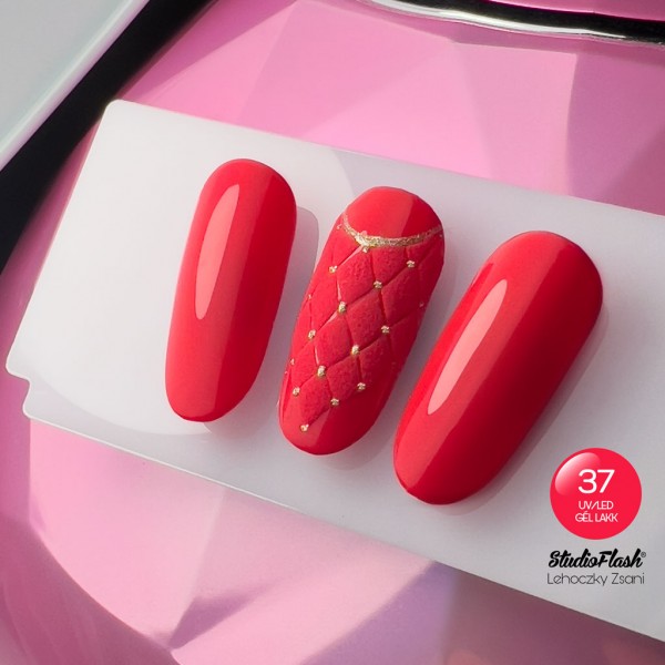 UV/LED Géllakk Color 37 - Karnevál Vörös - 5 ml - StudioFlash