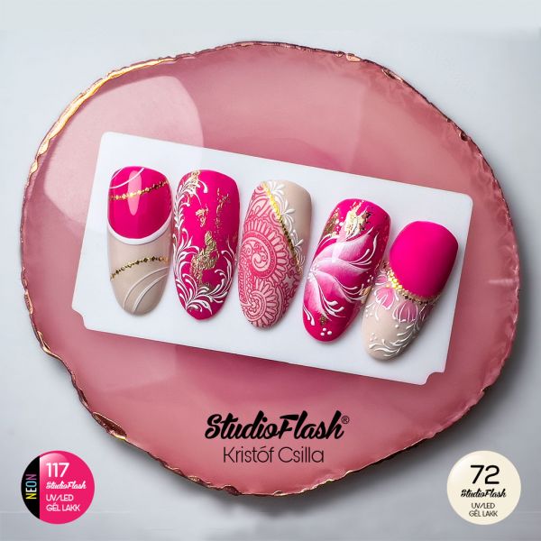 Neon Pink gél lakk szín tipeken
