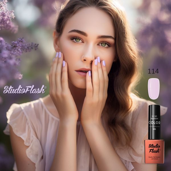 Világos lila gél lakk szín - StudioFlash 114
