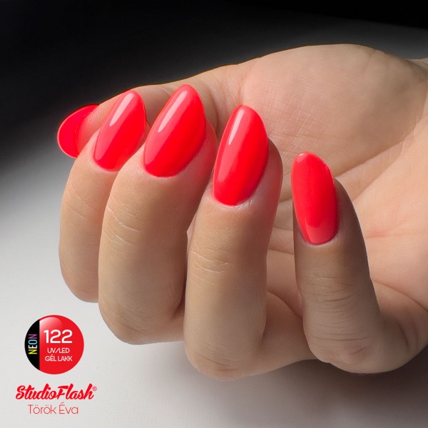 UV/LED Géllakk Color 122 - Izzó Neonpiros - 5 ml - StudioFlash