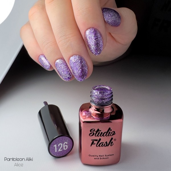 UV/LED Géllakk Color 126 - Lila Álomgyöngy - 12 ml - StudioFlash