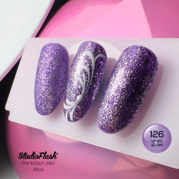 UV/LED Géllakk Color 126 - Lila Álomgyöngy - 12 ml - StudioFlash
