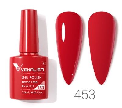 UV/LED Géllakk Color 453 - Piros - 7.5 ml - Venalisa