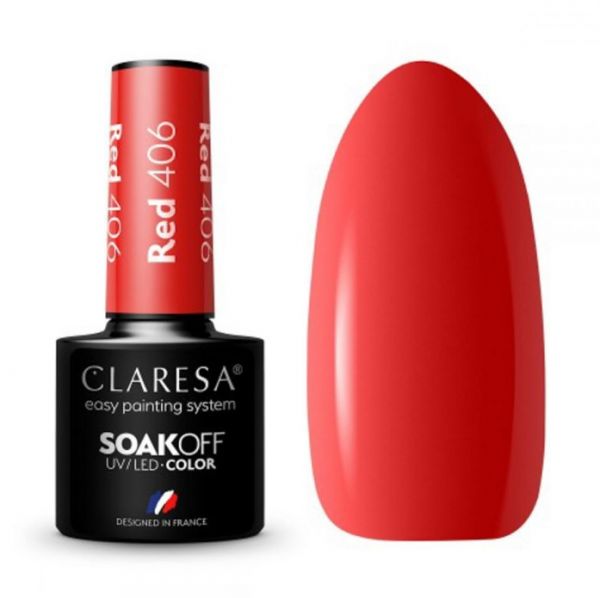 UV/LED Géllakk - Red 406 - 5 ml - Claresa