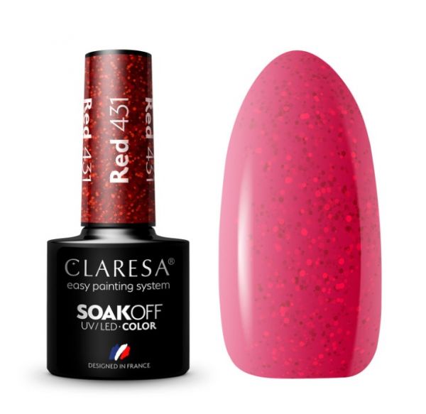 UV/LED Géllakk - Red 431 - 5 ml - Claresa