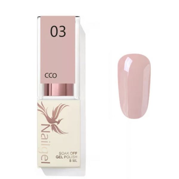 Rózsaszín 003 CCO Gél Lakk 8 ml - Krémes Nude Pink Gél Lakk