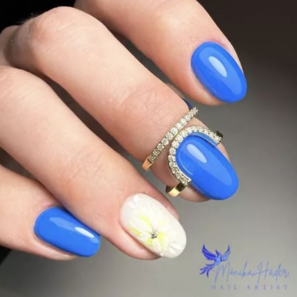 Sugar Addict 01 Gél Lakk 8 ml - Vibráló Neon Kék Gél Lakk körömfotó
