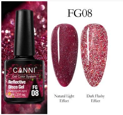 Reflective Disco gél lakk 7.3 ml - FG08 - CANNI