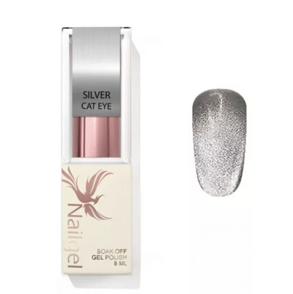 Nailgel - Silver Cateye - 8ml - ezüst cat eye gél lakk
