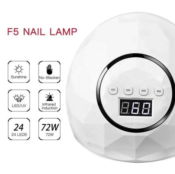 Műkörmös F6 UV/LED lámpa 86W – Fehér | Professzionális körmös lámpa