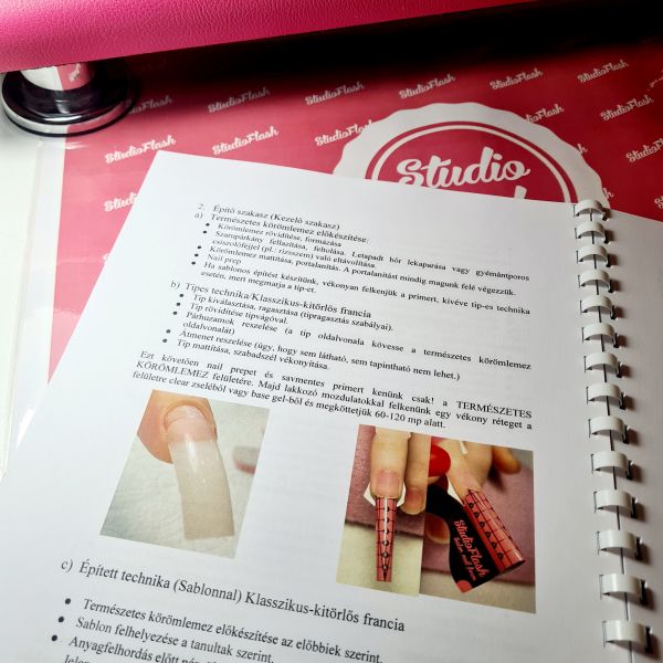 Kézápoló és Műkörömépítő Szakmai Jegyzet - spirálos