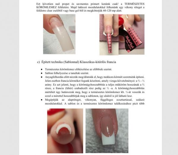 Kézápoló és Műkörömépítő Szakmai Jegyzet - online pdf