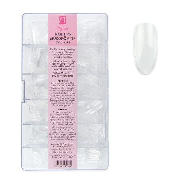 Full Cover Tip - Ovális forma - 500 db Full Cover Tip - Ovális forma - 500 db