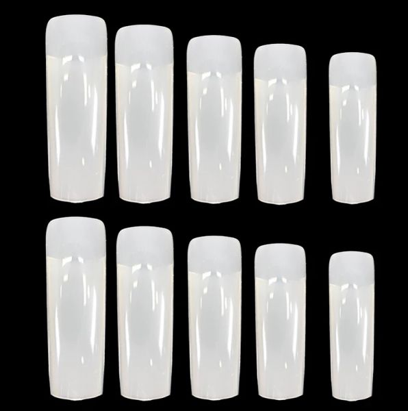 Tipbox - egyenes natúr - hosszú kontaktsáv 100db - Essaco
